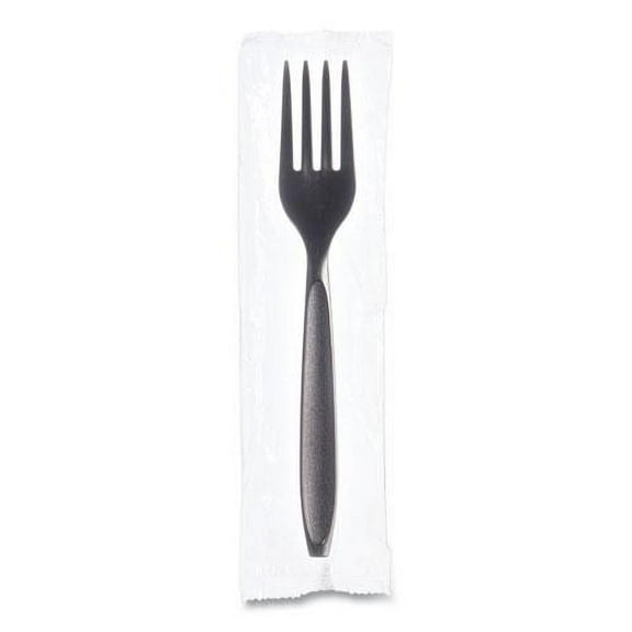 SOLO RSK1-0004 Reliance Mediumweight Cutlery, Fork - Black (1,000/Carton)