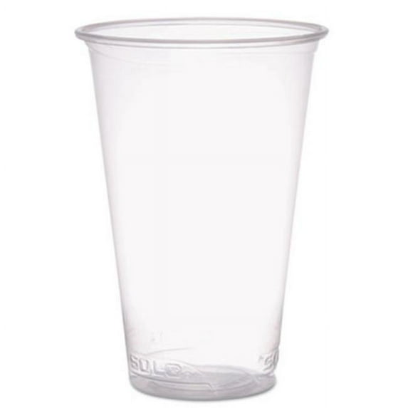 SOLO Reveal Plastic Cold Cups 18 oz Clear Flush Fill 50/Sleeve 20 Sleeves/Carton PX18