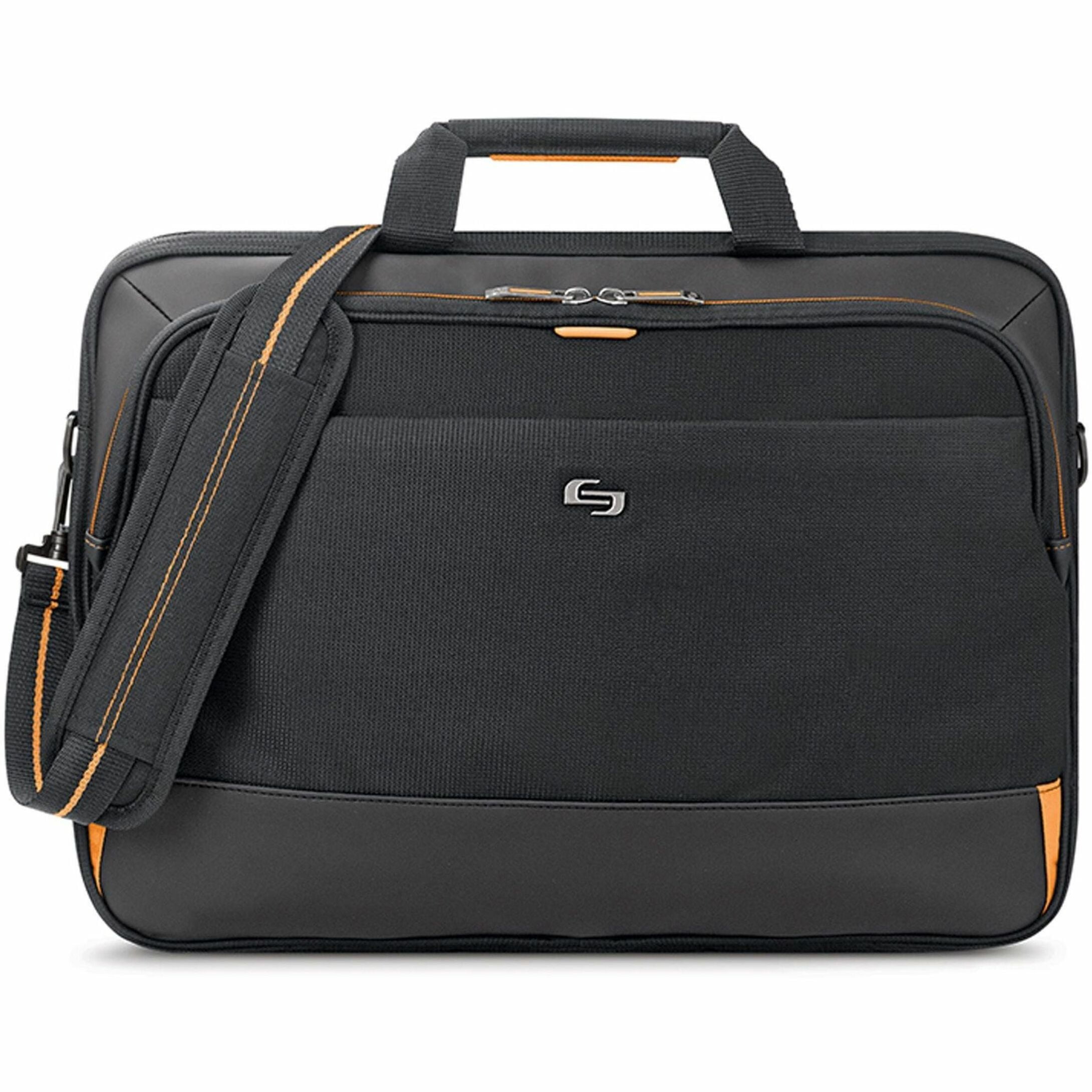 Solo Urban Ultra 17.3" Black and Orange Polyester Laptop Case with Organizer