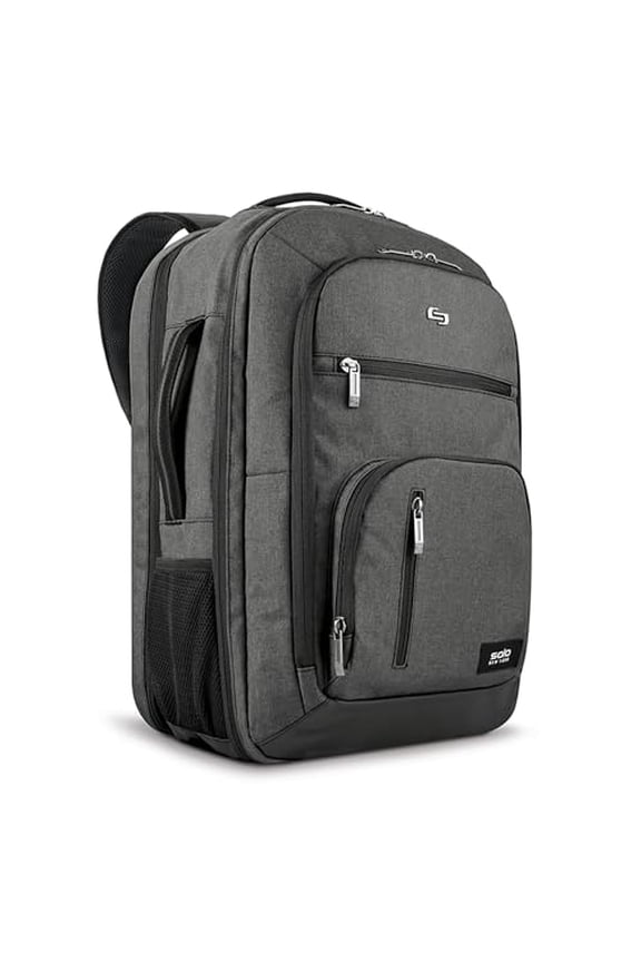 TSA LAPTOP BACKPACK FOR WOMEN & MEN CARRY ON BOOKBAG TRAVEL - GREY