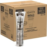 SOLO Ultra Clear PET Cups, 16 oz, Squat, 50/Bag, 20 Bags/Carton