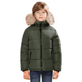 thumbnail image 1 of SOLOCOTE Boys Winter Coats Puffer Fake-Down Mid-Weight Hooded Padded Cotton Jacket, 1 of 7
