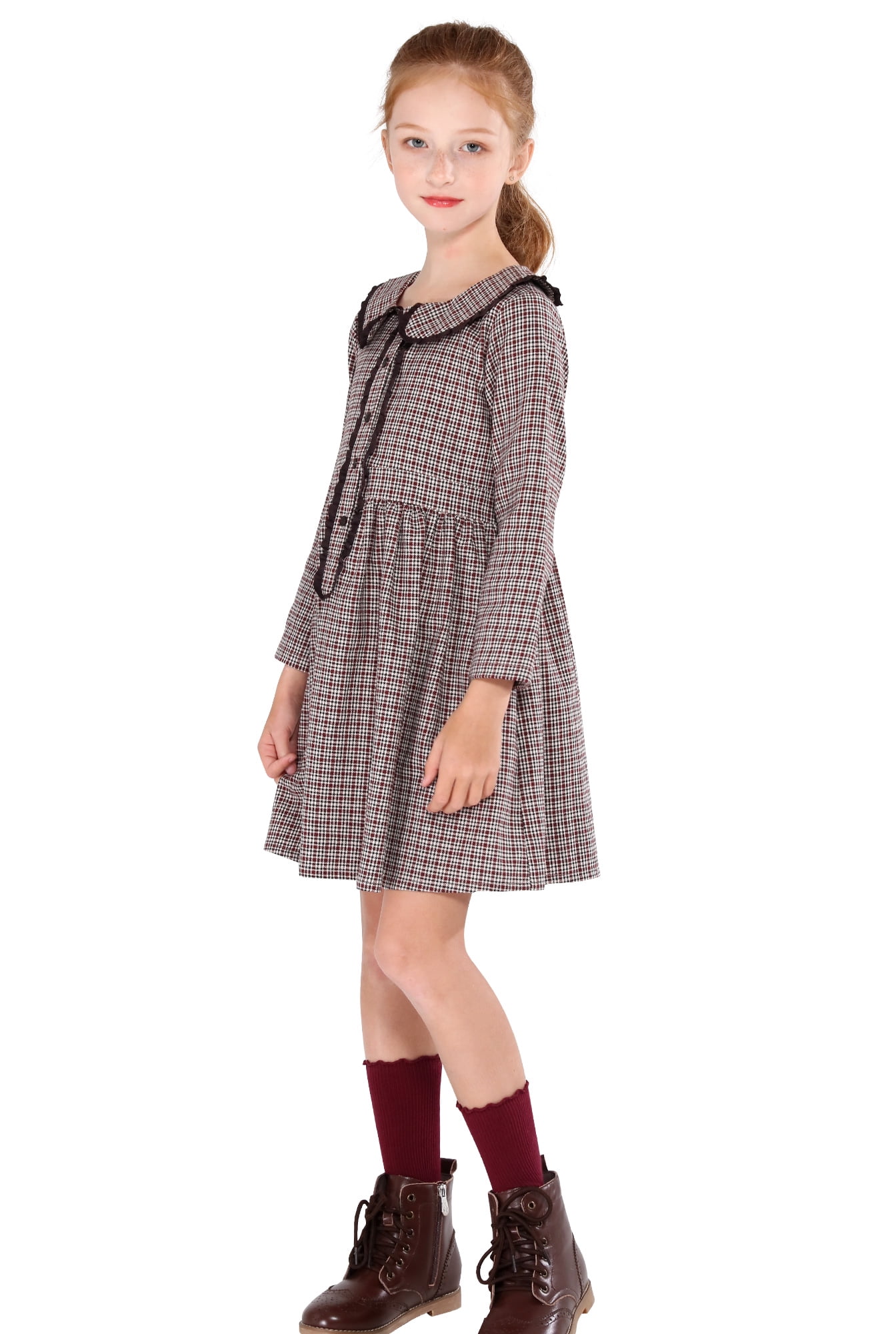 Girls Plaid School Outfit Girls Vintage Summer Outfit Two-piece Set