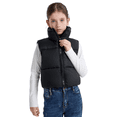thumbnail image 1 of SOLOCOTE Girls Puffer Vest Hooded Coat Water-Resistant Warm Winter Fleece Sleeveless Kids Jacket for 6-14 Years, 1 of 7
