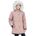 thumbnail image 1 of SOLOCOTE Girls Winter Coats Heavyweight Medium Length Warm Jacket With Removable Faux Fur Collar Hooded 5-14Y, 1 of 5
