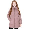 thumbnail image 1 of SOLOCOTE Girls Winter Coats Heavyweight Mediun Length Warm Jackets Down-like Cotton Wadding Outwear 3-14Y, 1 of 8
