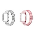 thumbnail image 1 of SOLOLUP 1/2Pack Bling Stainless Steel Band for Apple Watch Bands and Case 44mm 45mm 40mm 38mm 41mm 42mm Diamond Link Metal Strap Wristbands and Watch Cover Bumper for iWatch Series 8 7 SE 6 5 4 3 2 1, 1 of 12