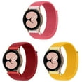 thumbnail image 1 of SOLOLUP (1/3Pack) 20mm 22mm Braided Nylon Bands for Samsung Galaxy Watch 5 4 Band 44mm 40mm/Classic 46mm 42mm/Active 2 3, Velcro Nylon Loop Wristband Strap for Samsung Watch 5 pro 45mm/3/Gear s3 bands, 1 of 7