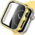 thumbnail image 1 of SOLOLUP (1/3Pack) Bling Hard Cover for Apple Watch Case 41mm 40mm 38mm 45mm 44mm 42mm 40mm Diamond Tempered Glass Shell Protector Protective Bumper Accessories for iWatch Series 8 7 SE 6 5 4 3 2 1, 1 of 9
