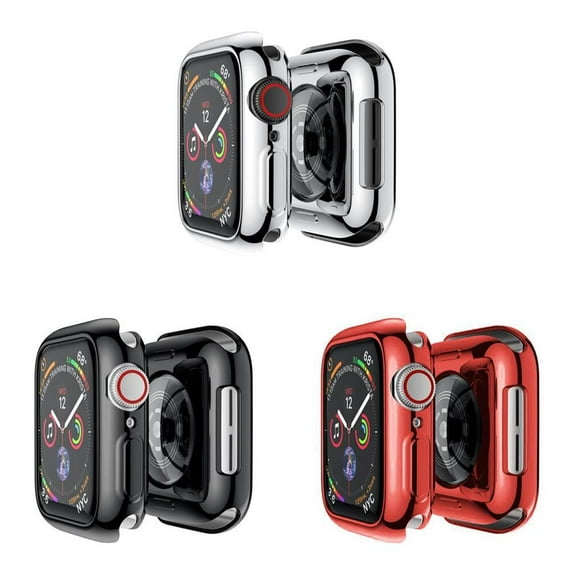 SOLOLUP (1/3Pack) Screen Protector Cover for Apple Watch Case 44mm 40mm 38mm 42mm 45mm 41mm Soft Elastic PC Shockproof Ultra-Thin TPU Bumper Over all Protective for iWatch Series 8 7 SE 6 5 4 3 2 1