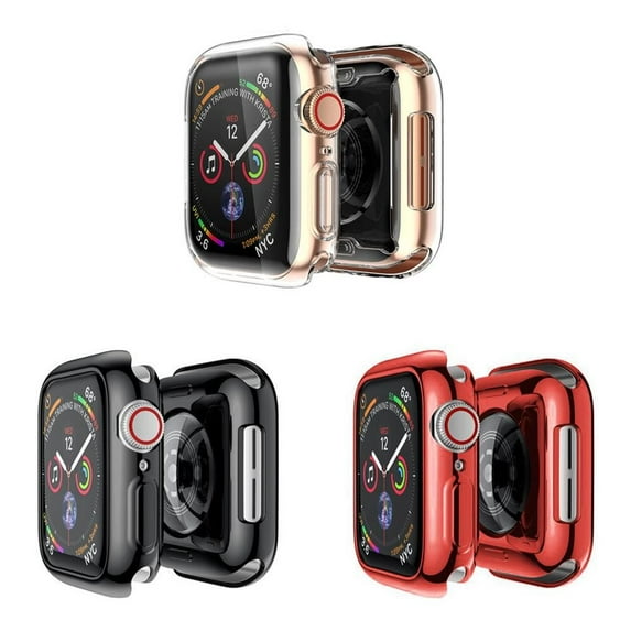 SOLOLUP (1/3Pack) Screen Protector Cover for Apple Watch Case 44mm 40mm 38mm 42mm 45mm 41mm Soft Elastic PC Shockproof Ultra-Thin TPU Bumper Over all Protective for iWatch Series 8 7 SE 6 5 4 3 2 1