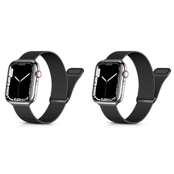 SOLOLUP (1Pack/2Pack) Milanese Loop Band for Apple Watch Bands 44mm 45mm 41mm 40mm 38mm 42mm 49mm Adjustable Stainless Steel Mesh Band Strap Magnetic Closure for iWatch Series 8 7 SE 6 5 4 3 2 1