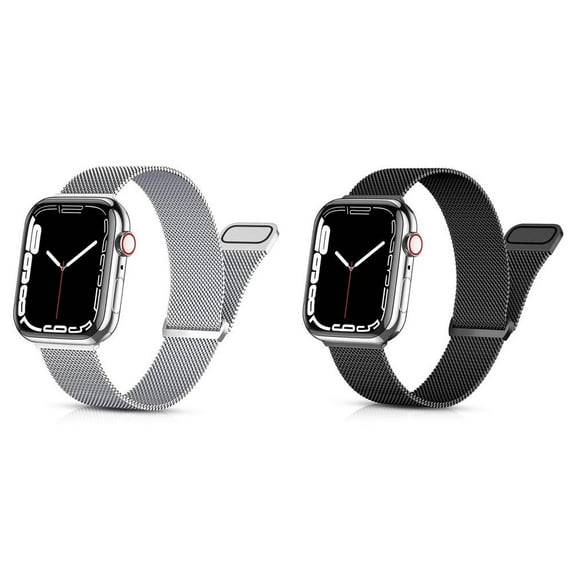 SOLOLUP (1Pack/2Pack) Milanese Loop Band for Apple Watch Bands 44mm 45mm 41mm 40mm 38mm 42mm 49mm Adjustable Stainless Steel Mesh Band Strap Magnetic Closure for iWatch Series 8 7 SE 6 5 4 3 2 1