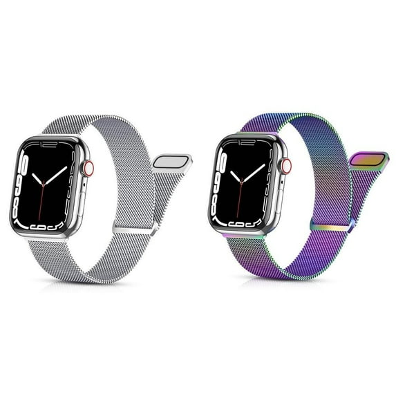 SOLOLUP (1Pack/2Pack) Milanese Loop Band for Apple Watch Bands 44mm 45mm 41mm 40mm 38mm 42mm 49mm Adjustable Stainless Steel Mesh Band Strap Magnetic Closure for iWatch Series 8 7 SE 6 5 4 3 2 1