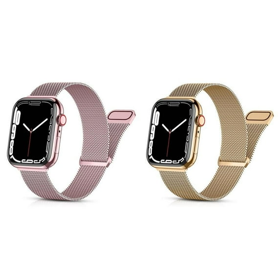SOLOLUP (1Pack/2Pack) Milanese Loop Band for Apple Watch Bands 44mm 45mm 41mm 40mm 38mm 42mm 49mm Adjustable Stainless Steel Mesh Band Strap Magnetic Closure for iWatch Series 8 7 SE 6 5 4 3 2 1