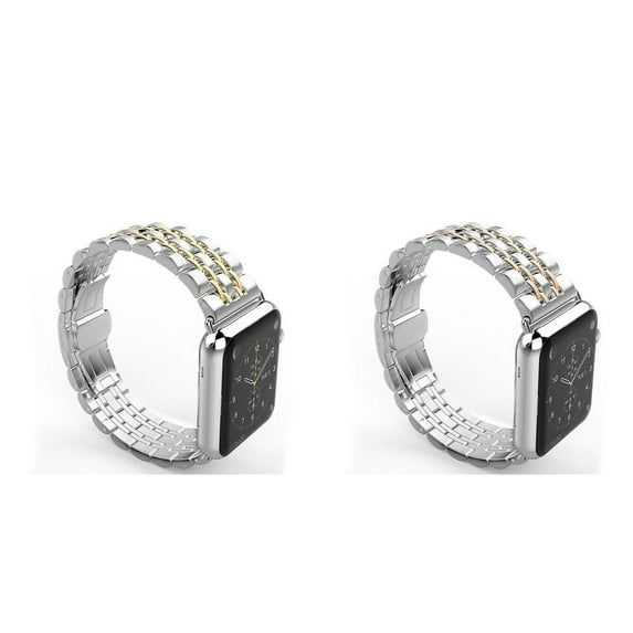 SOLOLUP (1Pack/2Pack) Stainless Steel Band for Apple Watch bands 44mm 40mm 45mm 41mm 38mm 49mm 42mm Metal Band Butterfly Folding Clasp Link Wristbands Strap for iWatch Series Ultra 8 7 SE 6 5 4 3 2 1