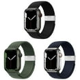 thumbnail image 1 of SOLOLUP (1Pack/3Pack) Compatible with Braided Solo Loop Apple Watch Band 45mm 40mm 44mm 38mm 42mm 49mm 41mm Elastic Adjustable Sport Loop Strap Nylon Band for iWatch Series Ultra 8 7 6 5 4 3 2 1 Nike, 1 of 8