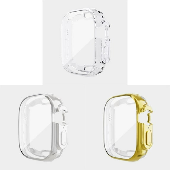 SOLOLUP (1Pack/3Pack) Soft TPU Case for Apple Watch Case Ultra 49mm Screen Protector Anti-Scratch Shell Protector Protective Cover Bumper Accessories for iWatch Series Ultra Case 49mm