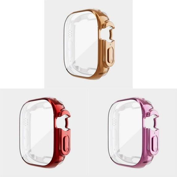 SOLOLUP (1Pack/3Pack) Soft TPU Case for Apple Watch Case Ultra 49mm Screen Protector Anti-Scratch Shell Protector Protective Cover Bumper Accessories for iWatch Series Ultra Case 49mm