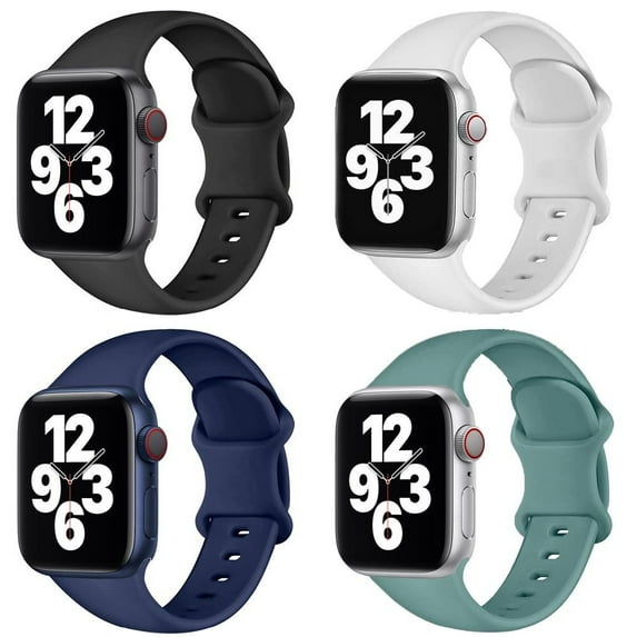 SOLOLUP (1Pack/4Pack) Sport Band for Apple Watch Bands 44mm 45mm 41mm 40mm 38mm 49mm 42mm Women Men Elastic Adjustable Silicoen Bands Wristbands Strap for iWatch Series Ultra 8 7 SE 6 5 4 3 2 1 Nike
