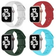 thumbnail image 1 of SOLOLUP (1Pack/4Pack) Sport Band for Apple Watch Bands 44mm 45mm 41mm 40mm 38mm 49mm 42mm Women Men Elastic Adjustable Silicoen Bands Wristbands Strap for iWatch Series Ultra 8 7 SE 6 5 4 3 2 1 Nike, 1 of 13