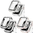 thumbnail image 1 of SOLOLUP(1Pack3Pack) Hard Bling Cover for Apple watch Case 44mm 38mm 40mm 45mm 41mm 42mm Diamond Tempered Glass Screen Protector Protective Cover Bumper Accessories for iWatch Series 8 7 SE 6 5 4 3 2 1, 1 of 10