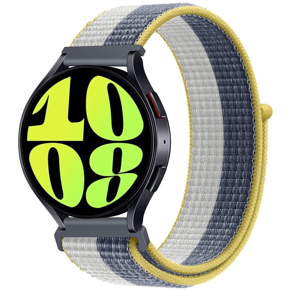 SOLOLUP 20mm 22mm Band for Samsung Galaxy Watch 6 5 4 40mm 44mm/ 6 Classic 43mm 47mm 46mm 42mm/ Active 2 3, Braided Velcro Nylon Loop Strap for Amazfit watch Garmin watch