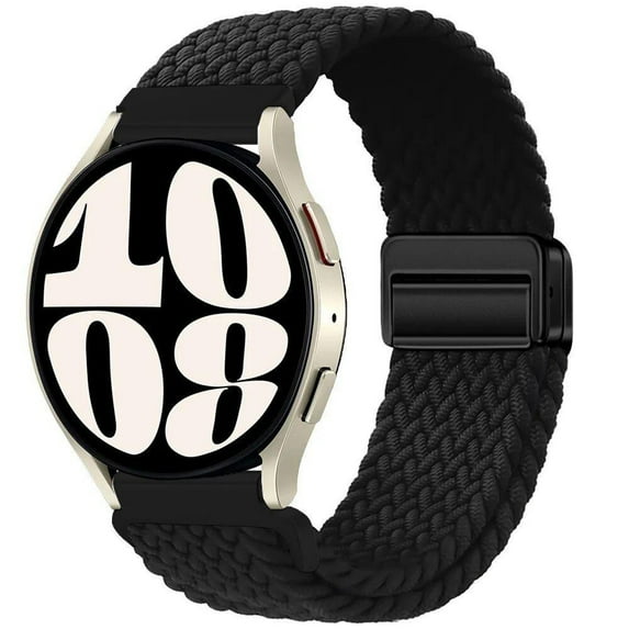 SOLOLUP 20mm 22mm Magnetic Band Compatible with Samsung Galaxy Watch 6 4 5 Band 44mm 40mm/Watch 6 4 Classic Band 42mm 46mm 47mm 43mm/5 Pro Band 45mm Stretchy Braided Band for GalaxyWatch 46mm/3 45mm