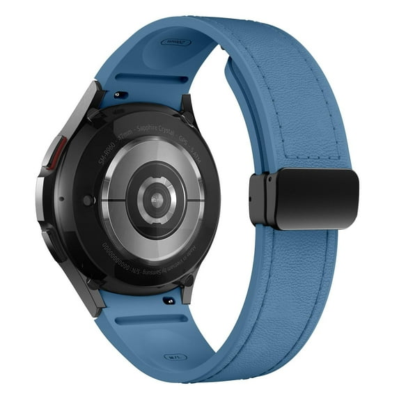 SOLOLUP 20mm Leather Band Compatible with Samsung Galaxy Watch 6 5 4 44mm 40mm, 6 Classic 47/43mm, 5 Pro 45mm, 4 Classic 46/42mm, No Gap 20mm Band with Magnetic Buckle for Women Men
