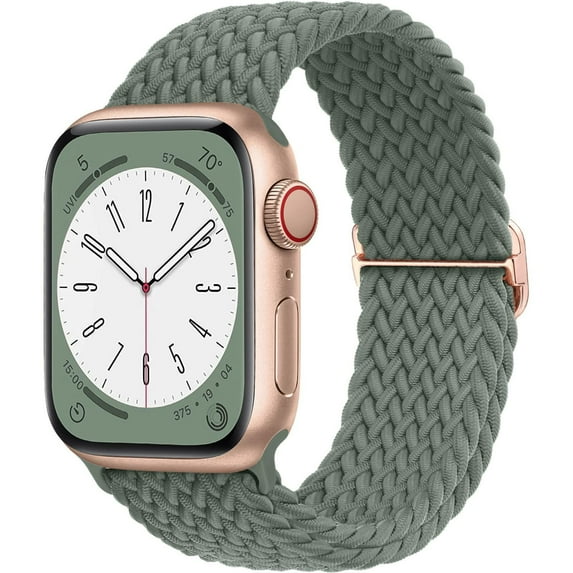 SOLOLUP Braided Solo Loop Compatible with Apple Watch Bands iWatch Band 41mm 40mm 38mm 49mm 45mm 44mm 42mm Women Men, Adjustable Stretchy Nylon Strap for iWatch Series 9 8 7 6 SE 5 4 3 2 1 Ultra