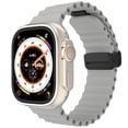 thumbnail image 1 of SOLOLUP Compatible with Apple Watch Ocean Band iWatch Series Bands 38mm 40mm 42mm 44mm 45mm 49mm Women Men, Soft Silicone Sport Wristbands Replacement Strap for iWatch Series 9 8 7 SE 6 5 4 3 Ultra 2, 1 of 7