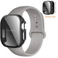 thumbnail image 1 of SOLOLUP Compatible with Apple Watch Silicone Sport Bands iWatch Series Band 49mm 45mm 44mm 41mm 40mm and Hard Privacy Screen Protectors Case Cove Apple Watch Series 9 8 7 SE 6 5 4 Ultra 2 Women Men, 1 of 12