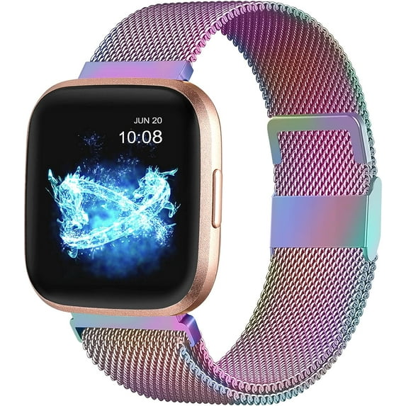 SOLOLUP Compatible with Bands 2 Bands for Women Men, Stainless Steel Metal Mesh Replacement Band Accessories Bracelet Strap with Magnet Lock for bands