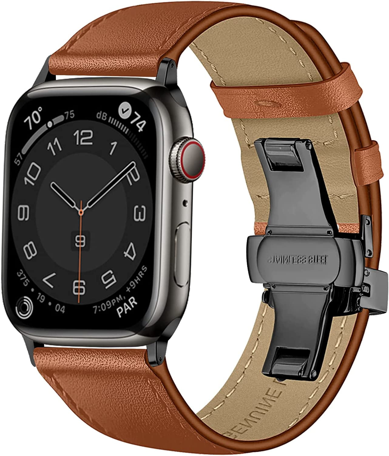 SOLOLUP Compatible with Leather Apple Watch Band 40mm 41mm 44mm 38mm ...