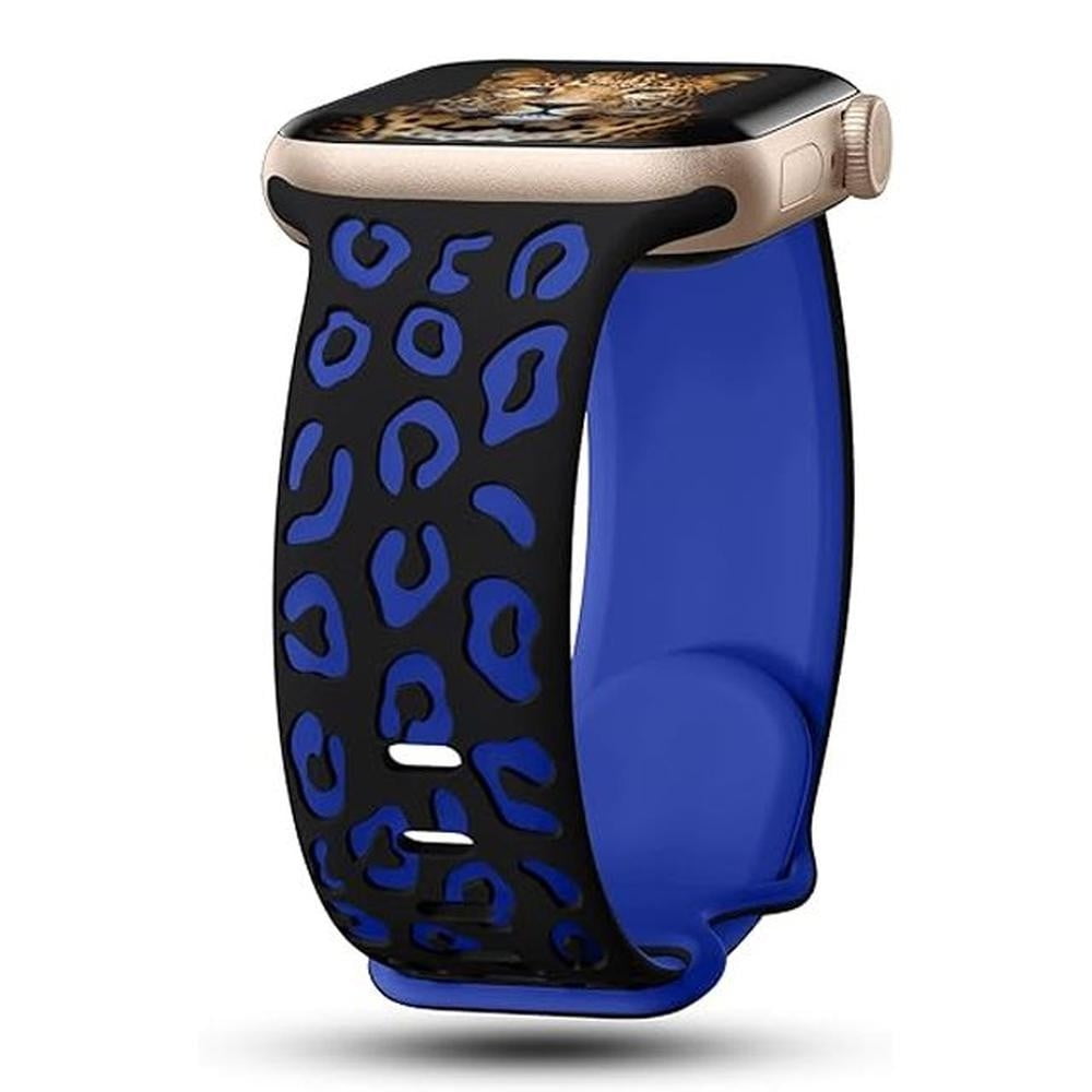 SOLOLUP Leopard Engraved Bands Compatible with Apple Watch Bands