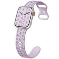 thumbnail image 1 of SOLOLUP Letters Engraved Strap Compatible with Apple Watch Band iWatch Bands 41mm 40mm 38mm 42mm 44mm 45mm 49mm Silicone Sport Band Bracelet for iWatch Series 9 8 7 6 5 3 SE Ultra 2, 1 of 9