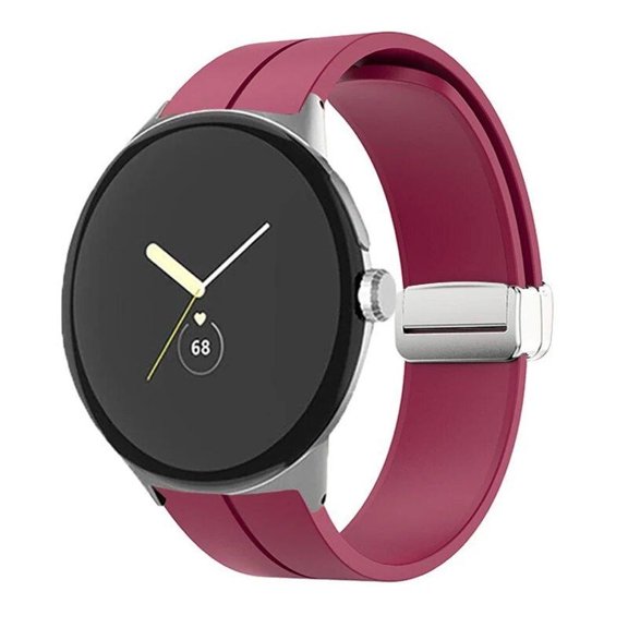 SOLOLUP Magnetic Clasp Band Compatible with Google Pixel Watch 2/1, Soft Silicone Sport Adjustable Watch Bands Replacement Watch Strap for Google Pixel Watch Wristbands Women Men