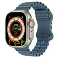 thumbnail image 1 of SOLOLUP Ocean Silicone Bands Compatible with Apple Watch Band 49mm 45mm 44mm 42mm 41mm 40mm 38mm, Breathable Sport Strap Adjustable Wristband for iWatch Ultra Series 9/8/7/SE/6/5/4/3/2/1 Women Men, 1 of 12