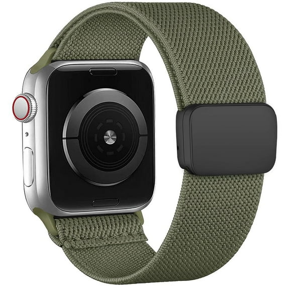 SOLOLUP Stretchy Braided Loop Compatible with Apple Watch Band iWatch Bands 41mm 40mm 38mm 49mm 45mm 44mm 42mm Men Women, Elastic Nylon Magnetic Clasp for iWatch Ultra Series 9 8 7 SE 6 5 4 3 2 1