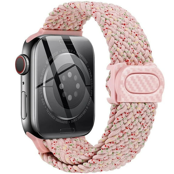 SOLOLUP Stretchy Braided Solo Loop Wristbands Compatible with Apple Watch Bands 41mm 40mm 38mm 49mm 45mm 44mm 42mm Nylon Strap for iWatch Series 9 8 7 SE 6 5 4 3 2 1 Ultra