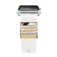 thumbnail image 1 of SOLOLUP Women Sport Silicone Bnad + Decoration Trinkets Compatible with Apple Watch Bands 41mm 40mm 38mm 49mm 45mm 44mm 42mm, Adjustable Sprot Band Replacement iWatch Series 9 8 7 6 5 4 3 2 SE Ultra, 1 of 12