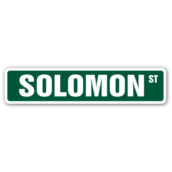 SOLOMON Street Sign Childrens Name Room Sign | Indoor/Outdoor |  36" Wide