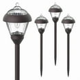 thumbnail image 1 of SOLPEX Solar Path Lights, Glass and Powder Coated Cast Aluminum Metal Solar Walkway Lights, 4 Bright LEDs per Light 6 Lumens Output per LED, Easy Installation, Waterproof, Bronze Solar Pathway Lights, 1 of 8