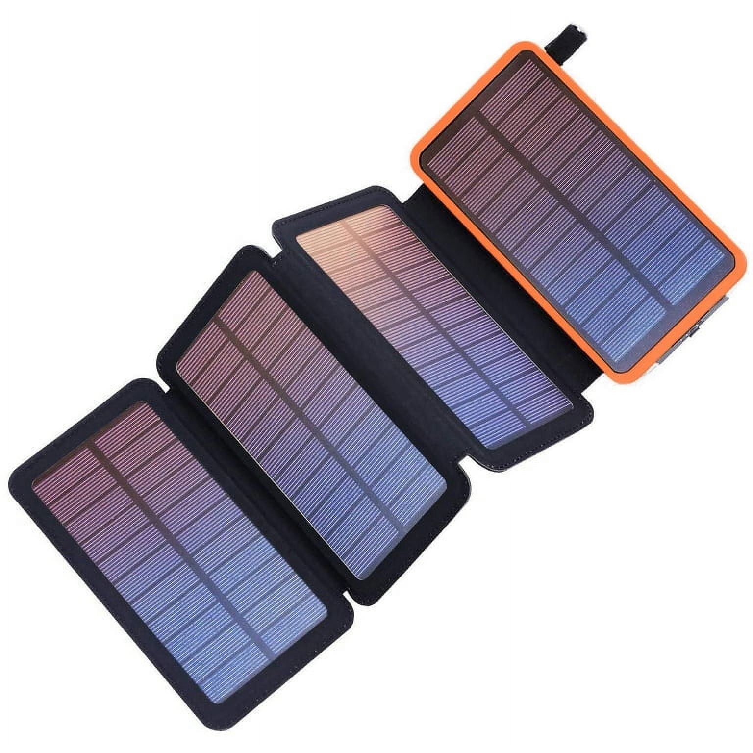 Wireless Solar Charger Power Bank 30000 mAh Orange – ADDTOP