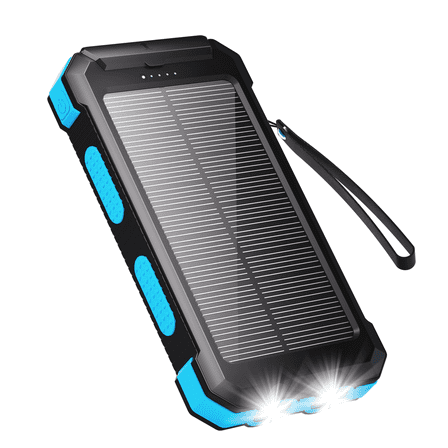 SOLPOWBEN 30000mAh Solar Power Bank Compatible for Iphone 17 Cell Phone 12W Portable Charger Power Bank for Outdoor Camping Hiking (Blue)