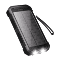 thumbnail image 1 of SOLPOWBEN 30000mAh Solar Power Bank Compatible for Iphone 17 Cell Phone 12W Portable Charger Power Bank for Outdoor Camping Hiking (Black), 1 of 9