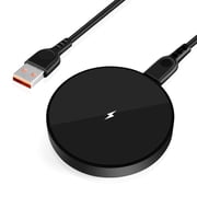 SOLPOWBEN Magnetic Wireless Charger 15w Max Fast Wireless Charging Pad Compatible with iPhone 17/17 Plus/17 Pro Max/16/15/14/13/SE/12 Series Without AC Adapter Black