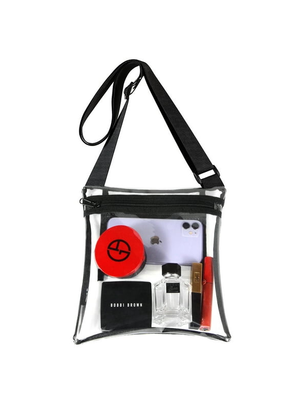 SOLPOWBEN Unisex Crossbody Shoulder Bag, Clear