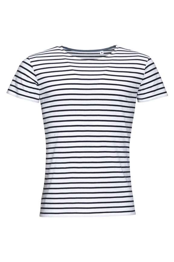SOLS Mens Miles Striped Short Sleeve T-Shirt