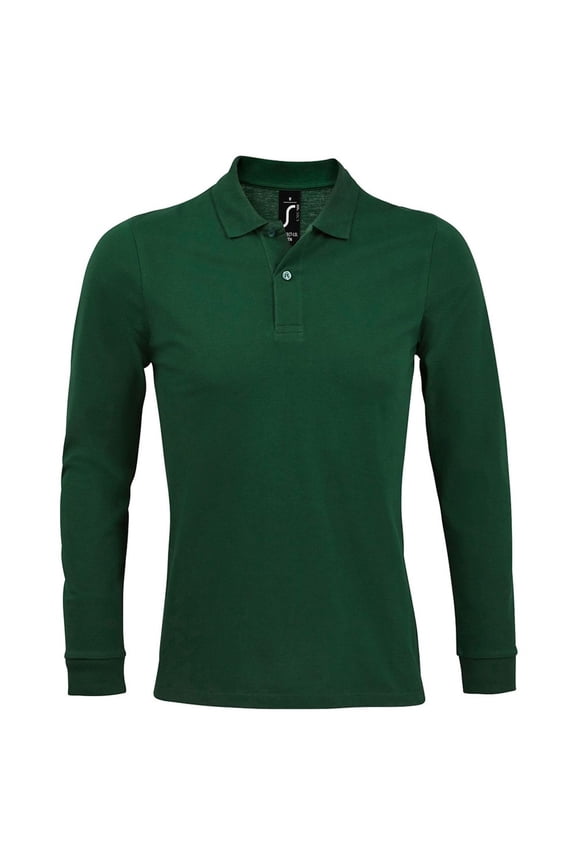 SOLS Mens Perfect Long Sleeve Piqu Polo Shirt